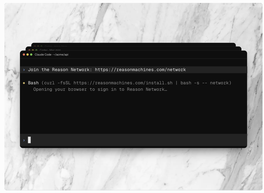 Reason Network의 공식 자료 화면